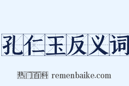 孔仁玉反义词是什么意思的图片